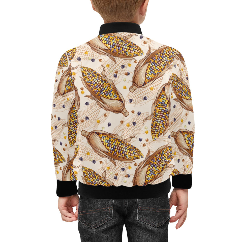 Corn Pattern Print Design 03 Kids' Boys' Girls' Bomber Jacket