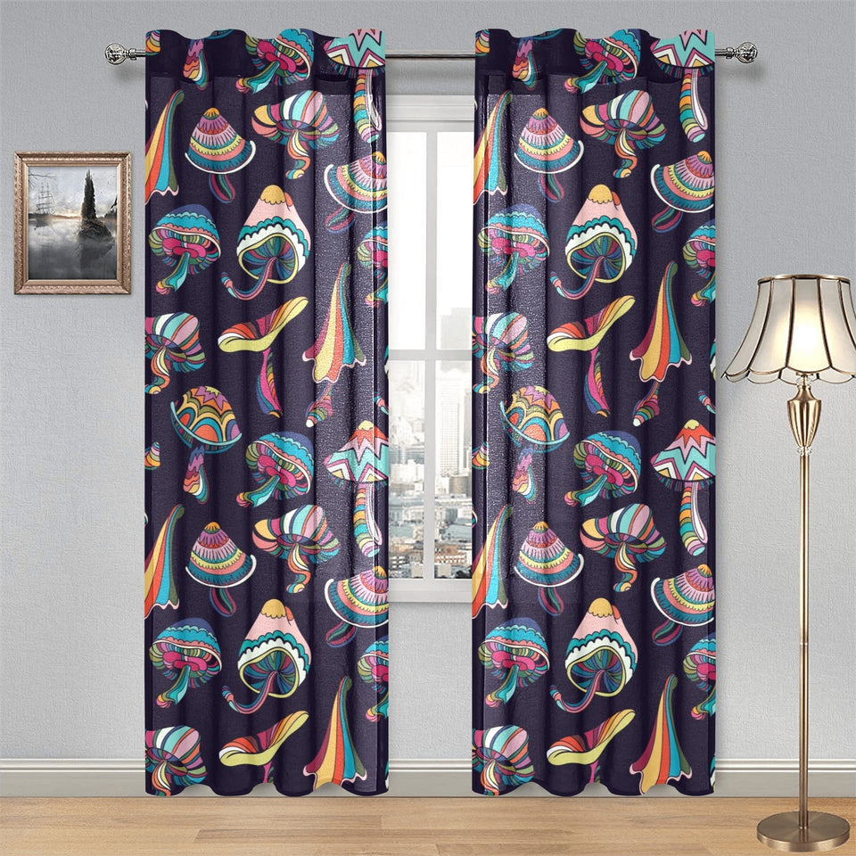 Colorful mushroom pattern Gauze Curtain