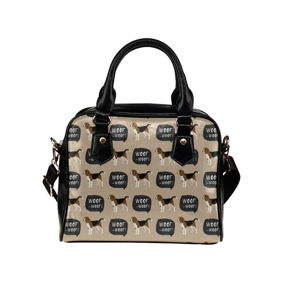 Beagle pattern Shoulder Handbag