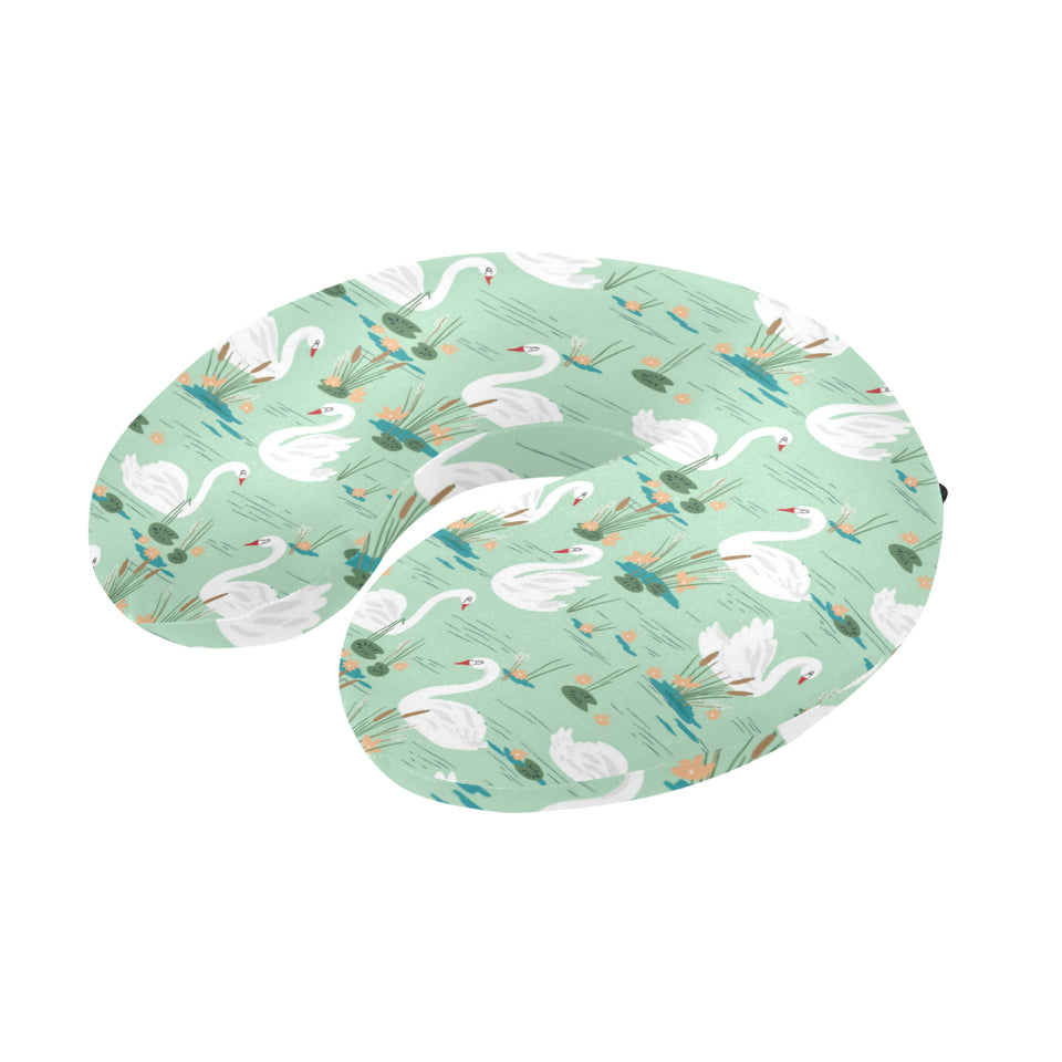 White swan lake pattern U-Shaped Travel Neck Pillow