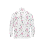 Cute poodle dog star pattern Men's Long Sleeve Polo Shirt