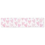 Watercolor pink heart pattern Table Runner
