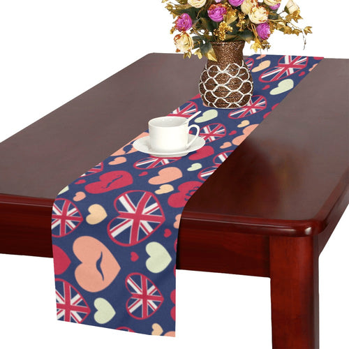 British Pattern Print Design 02 Table Runner