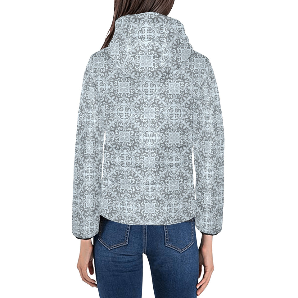 Traditional indian element pattern Women's Padded Hooded Jacket