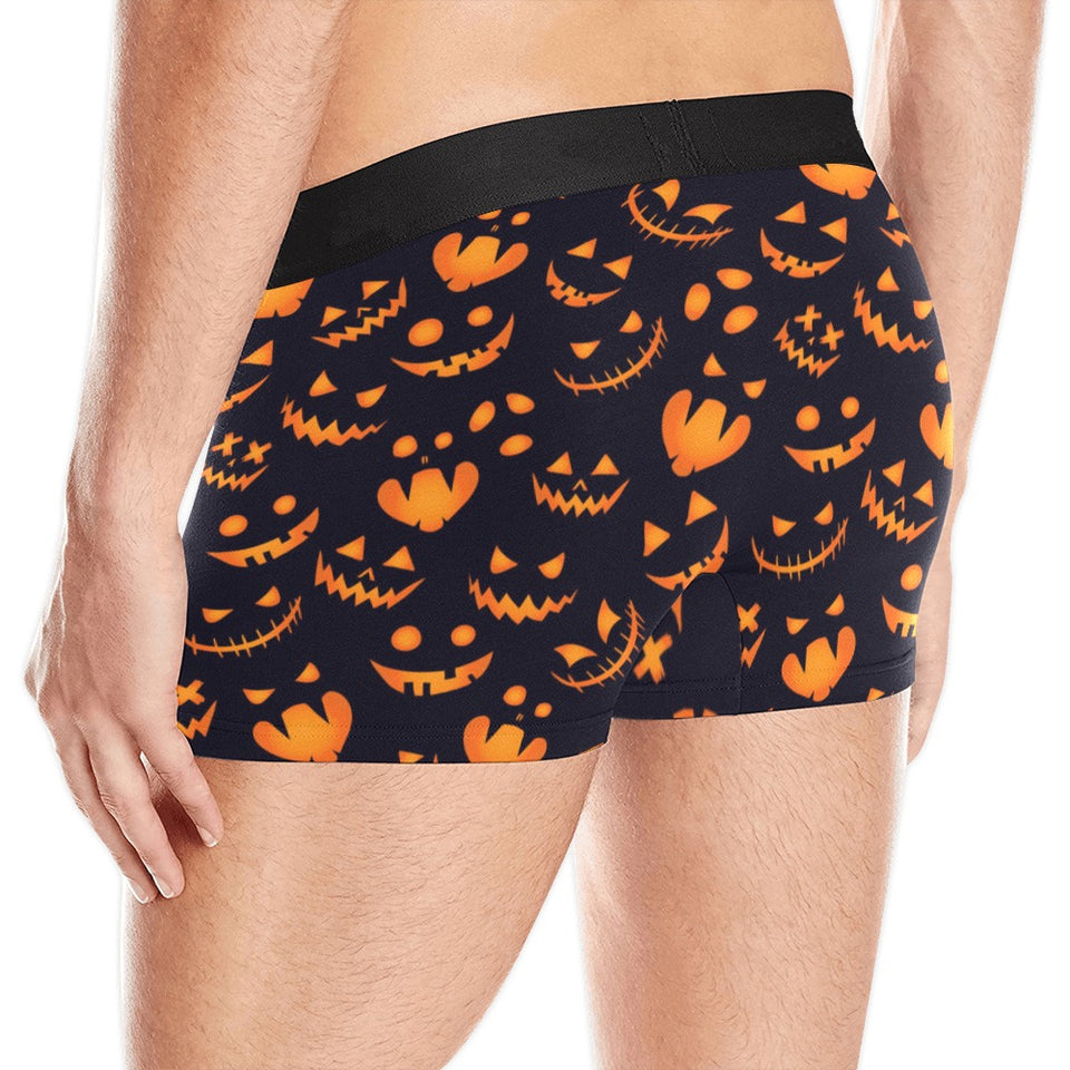 Halloween pattern Pumpkin background Men's All Over Print Boxer Briefs Men's Underwear