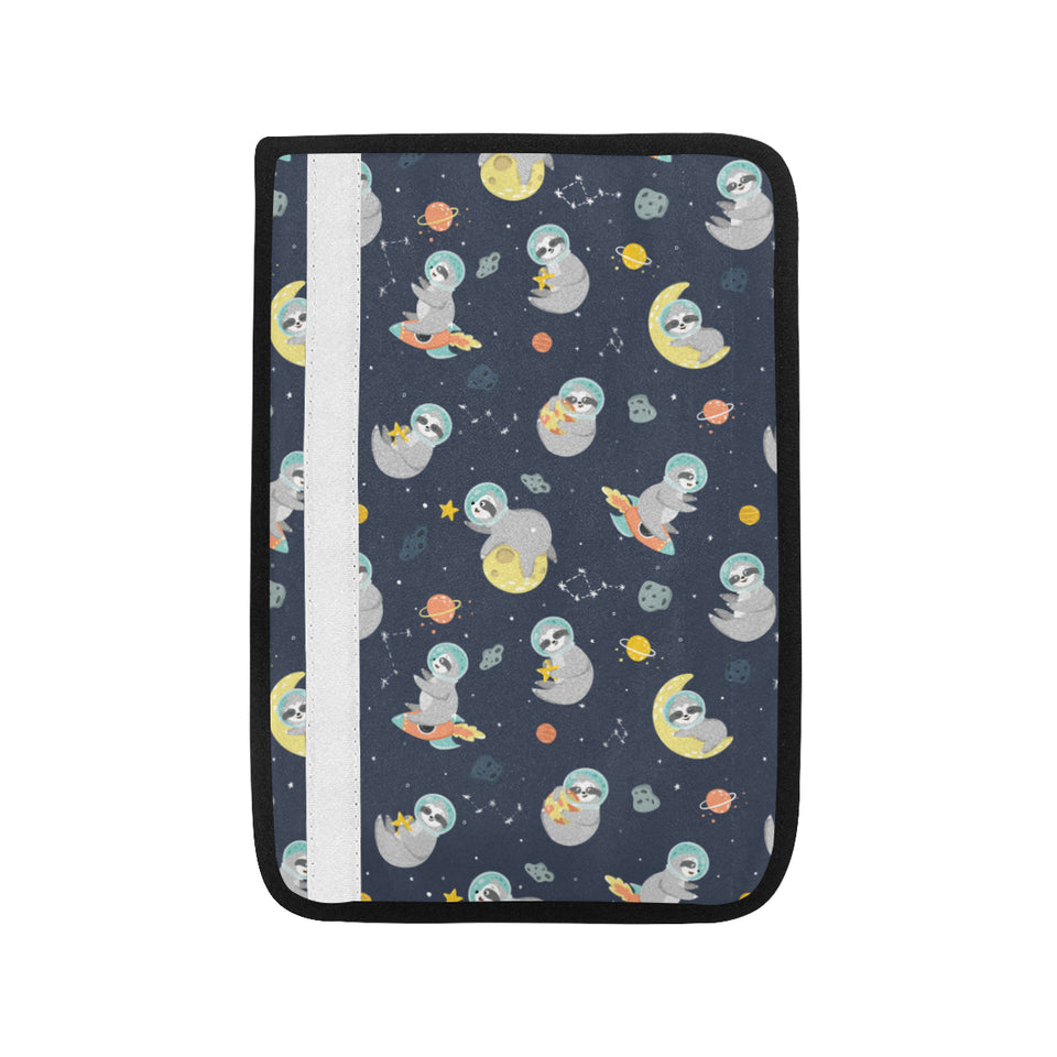 Cute sloth astronaut star planet rocket pattern Car Seat Belt Cover