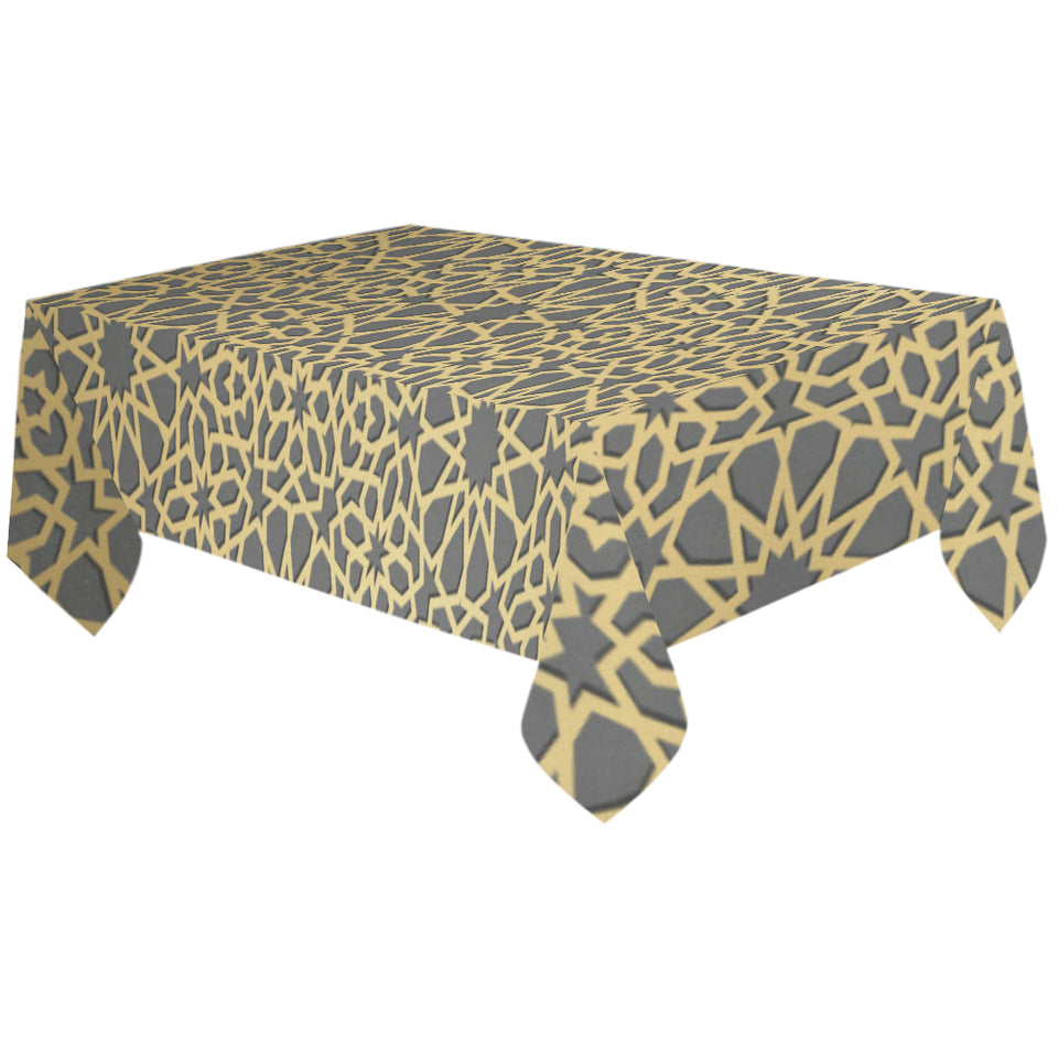 arabic star gold pattern Tablecloth