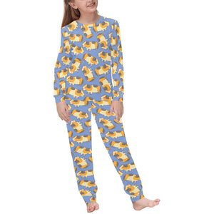 Guinea Pig Pattern Print Design 02 Kids' Boys' Girls' All Over Print Pajama Set