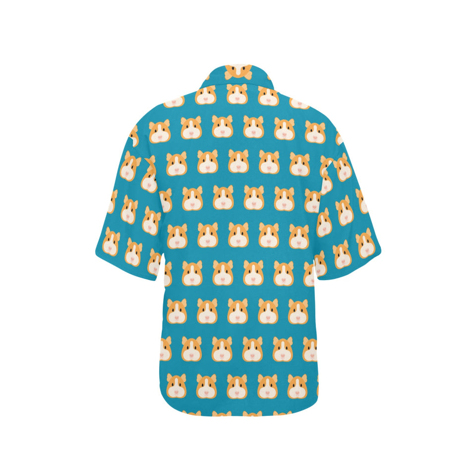 Guinea Pig Pattern Print Design 03 Women's All Over Print Hawaiian Shirt