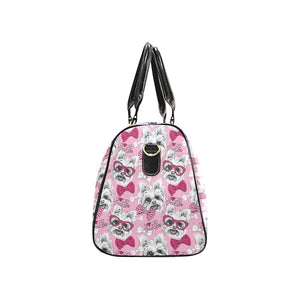 Yorkshire Terrier Pattern Print Design 03 Travel Bag