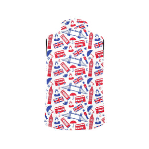 British Pattern Print Design 01 Men's Padded Vest
