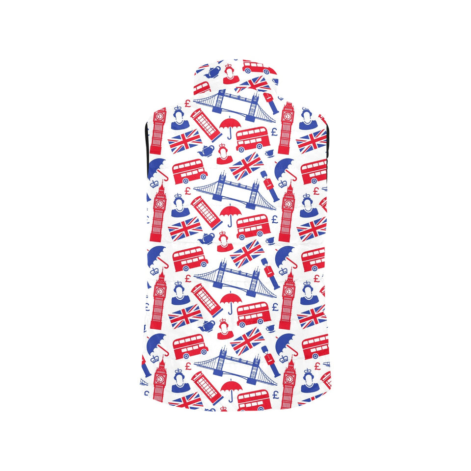 British Pattern Print Design 01 Men's Padded Vest