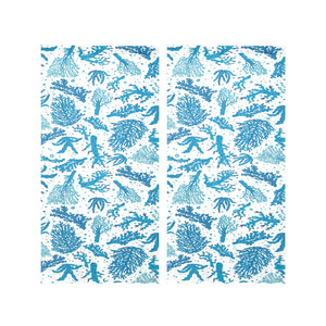 Coral Reef Pattern Print Design 01 Gauze Curtain