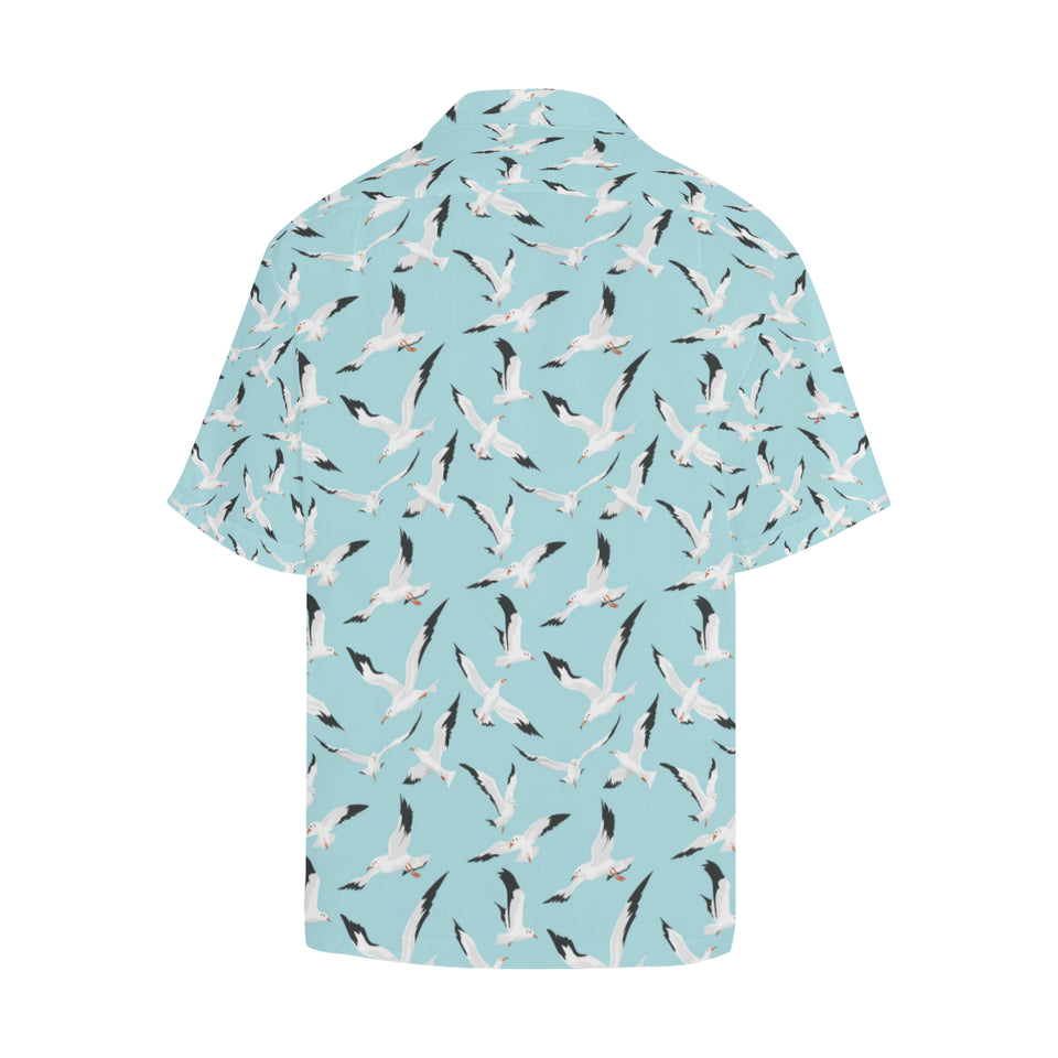 Seagull Pattern Print Design 01 Men's All Over Print Hawaiian Shirt (Model T58)