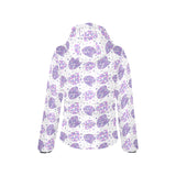 Hedgehog Pattern Print Design 05 Women's Padded Hooded Jacket