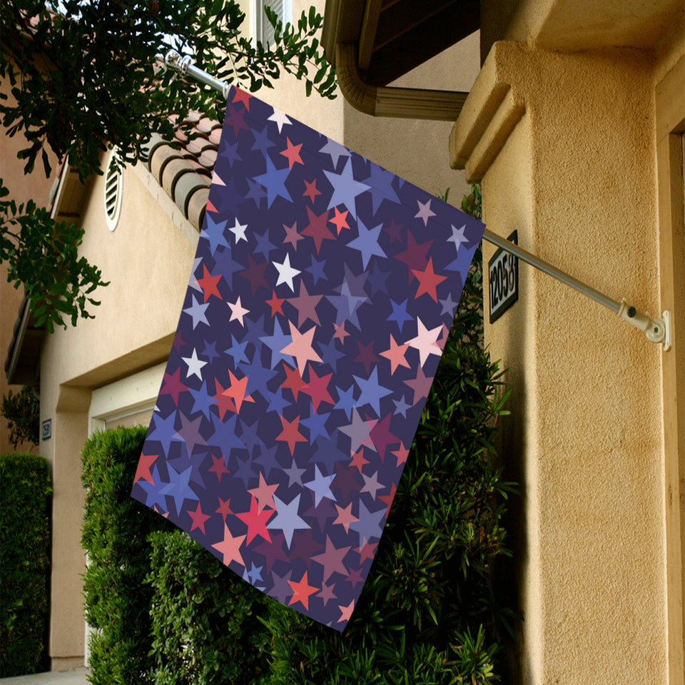 Red blue star pattern House Flag Garden Flag