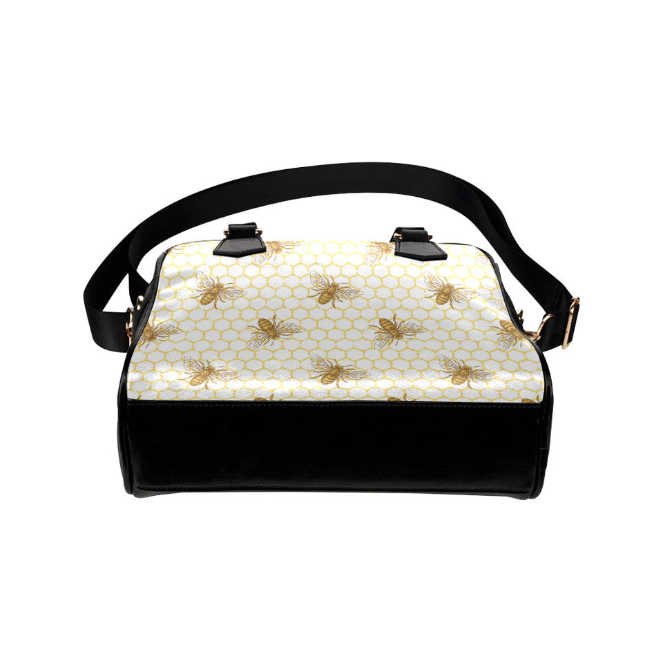 Bee honeycomb seamless design pattern Shoulder Handbag