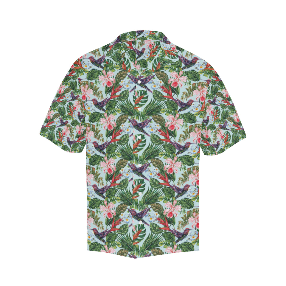 Hummingbird Pattern Print Design 05 Men's All Over Print Hawaiian Shirt (Model T58)