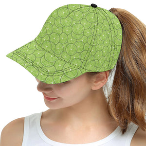 Slices of Lime pattern All Over Print Snapback Cap