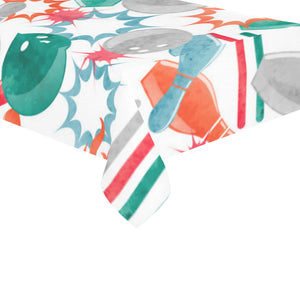 Watercolor bowling pattern Tablecloth