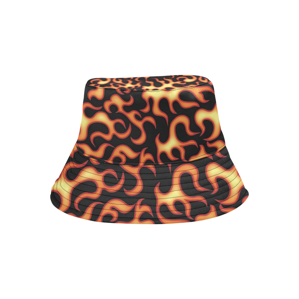Fire flame dark pattern Unisex Bucket Hat