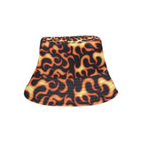 Fire flame dark pattern Unisex Bucket Hat