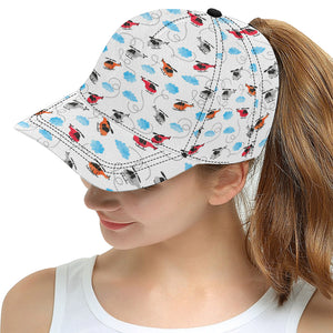 Watercolor helicopter cloud pattern All Over Print Snapback Cap