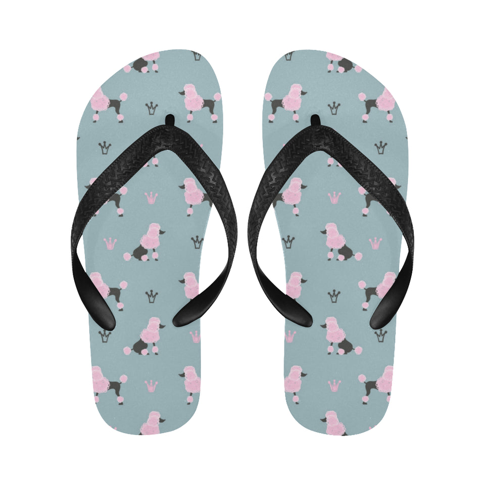 poodle dog pattern Unisex Flip Flops