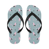 poodle dog pattern Unisex Flip Flops