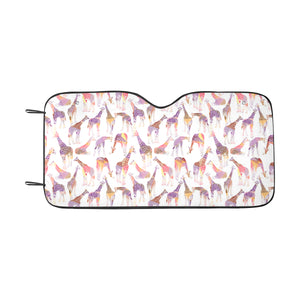Giraffe Pattern Print Design 02 Car Sun Shade