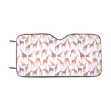 Giraffe Pattern Print Design 02 Car Sun Shade