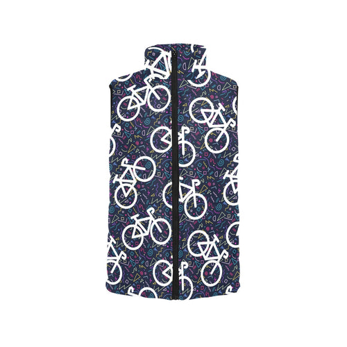 Bicycle Pattern Print Design 03 Men's Padded Vest