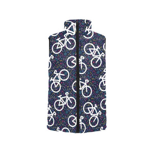 Bicycle Pattern Print Design 03 Men's Padded Vest