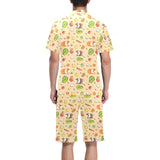 Guinea Pig Pattern Print Design 05 Men's V-Neck Short Pajama Set