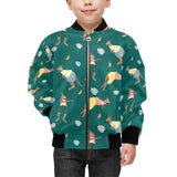 Kangaroo leaves pattern Kids' Boys' Girls' Bomber Jacket