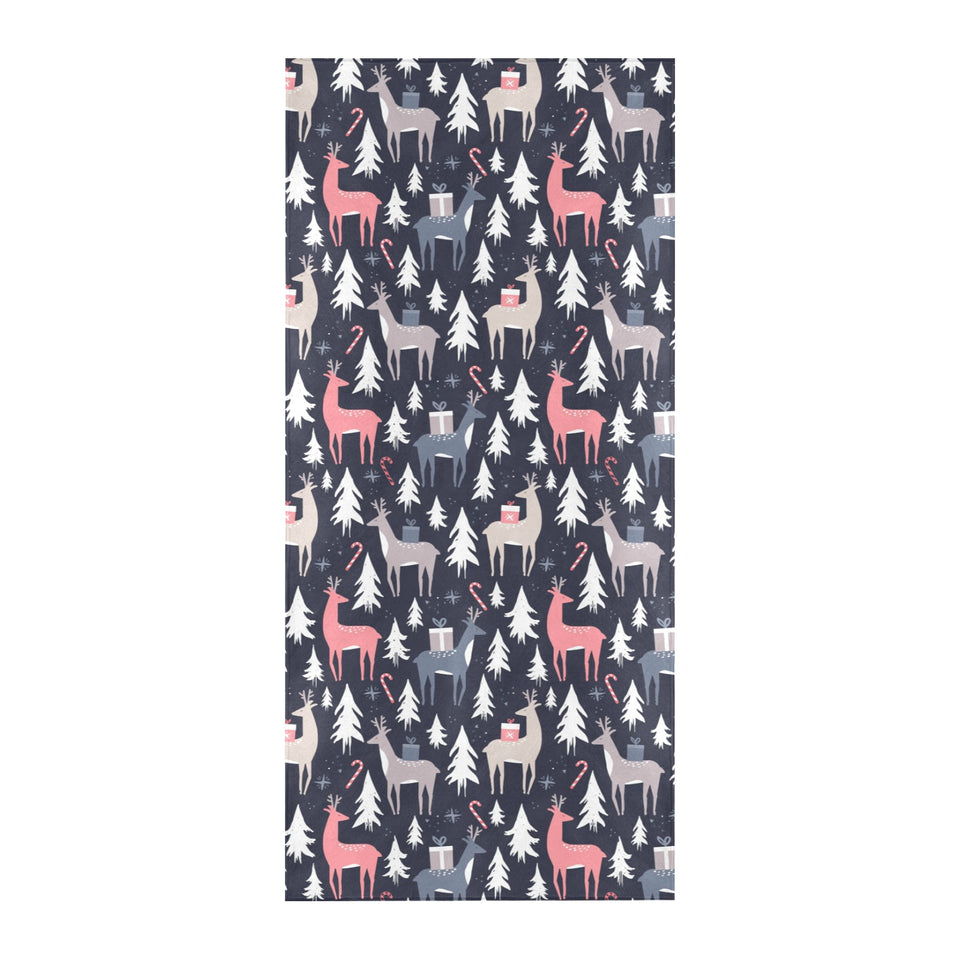 Deers Winter Christmas pattern Beach Towel