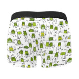 Sketch funny frog pattern Men's All Over Print Boxer Briefs Men's Underwear