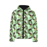 Coconut Pattern Print Design 02 Kids' Boys' Girls' Padded Hooded Jacket