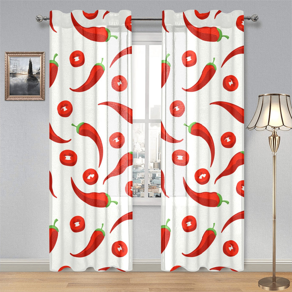 Chili pattern Gauze Curtain
