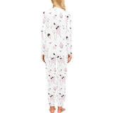 Poodle dog rose cake pattern Women's All Over Print Pajama Set