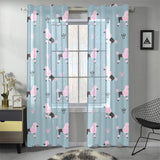 poodle dog pattern Gauze Curtain