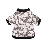Garlic bulb dark background All Over Print Pet Dog Round Neck Fuzzy Shirt