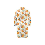 Squirrel Pattern Print Design 04 Men's Long Sleeve Belted Night Robe