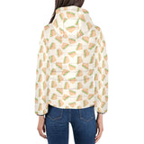 Sandwich Pattern Print Design 01 Women's Padded Hooded Jacket