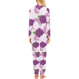 Cute Grape pattern Women's All Over Print Pajama Set