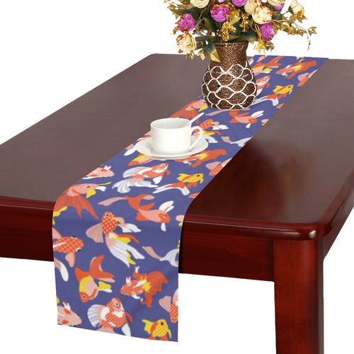 Goldfish Pattern Print Design 04 Table Runner