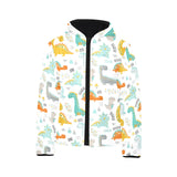 Cute funny kids dinosaurs pattern Kids' Boys' Girls' Padded Hooded Jacket