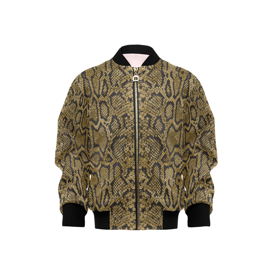Snake skin pattern Kids' Boys' Girls' Bomber Jacket