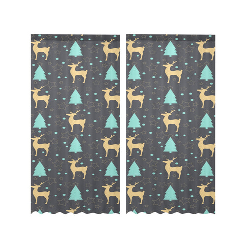 Deers star tree pattern Gauze Curtain
