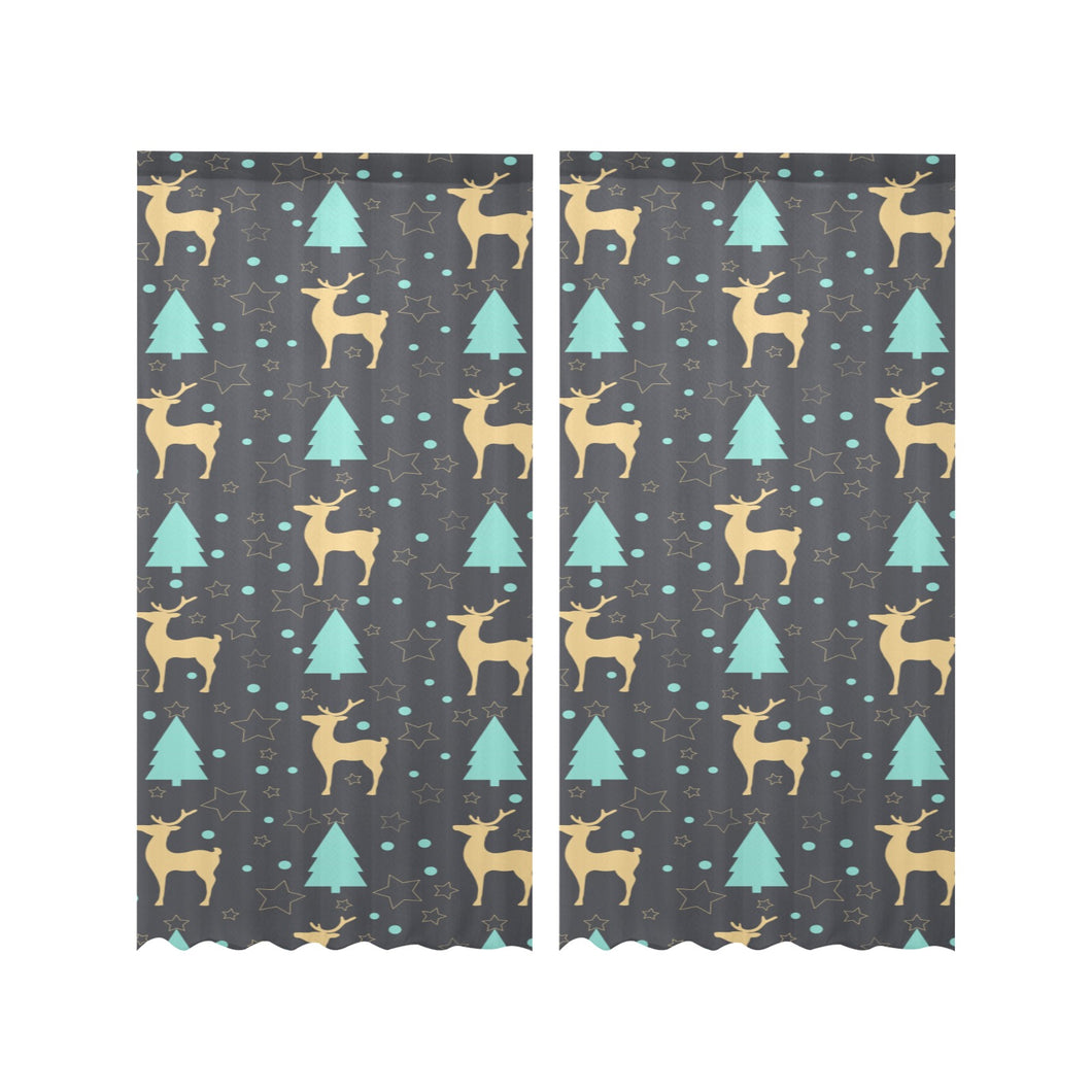 Deers star tree pattern Gauze Curtain